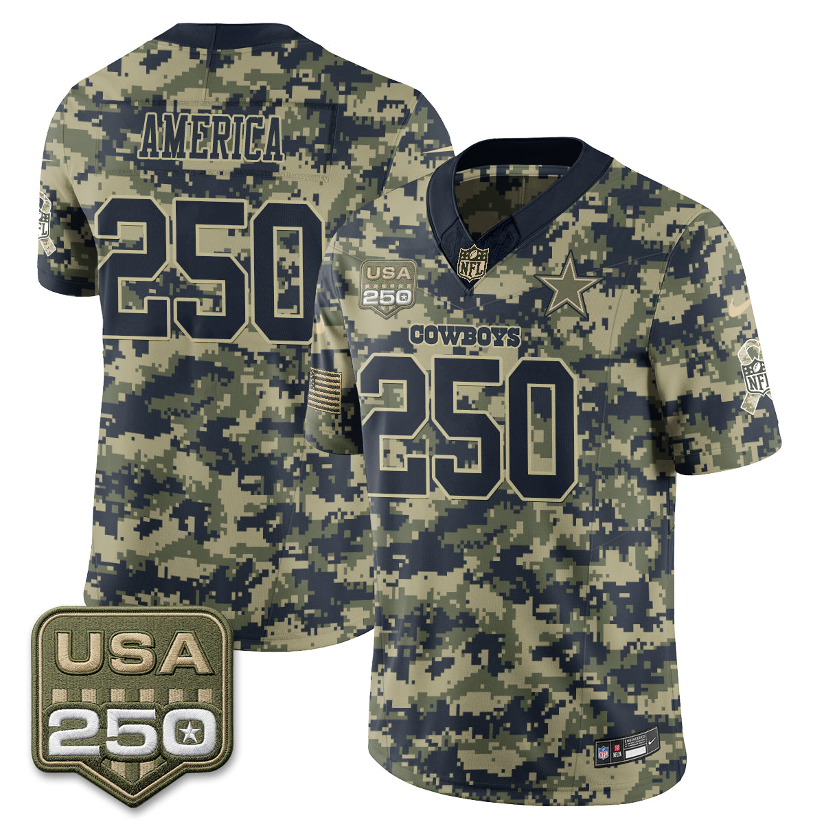 DAL 2026 Salute to Service Edition Vapor Jersey - Stitched