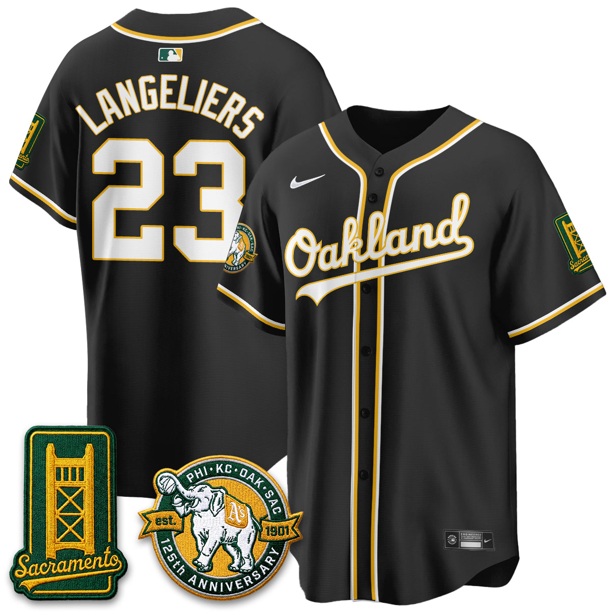 OAK 2026 Black Out Style - Celebrating 125 Years -  Limited Vapor Jersey - All Stitched
