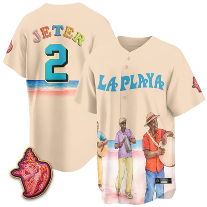 New York Yankees Beach Connect "La Playa" Edition Vapor Jersey- Patch Stitched