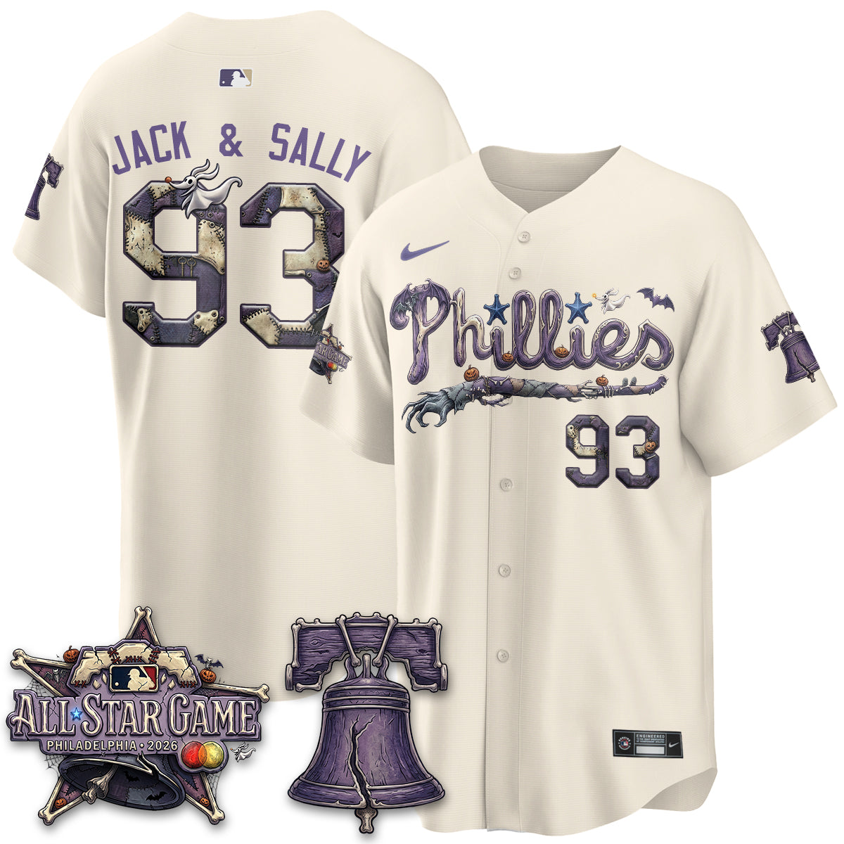 Philadelphia Phillies Nightmare Edition Vapor Jersey - Printed