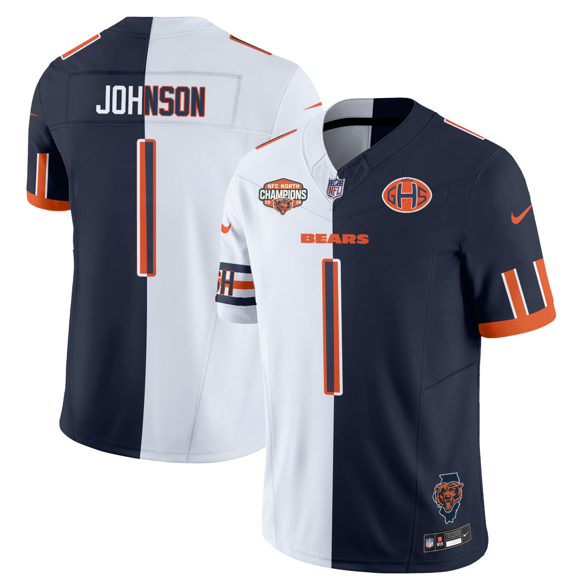 Chicago Bears 2026 Split Edition Vapor Jersey - Stitched