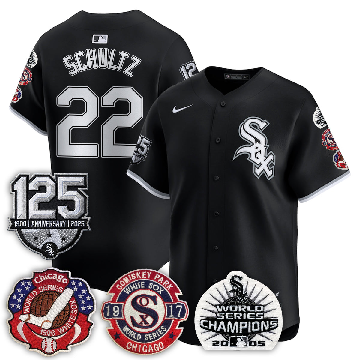 CWS 125th Anniversary - W.S Champions Edition Vapor Jersey - Stitched