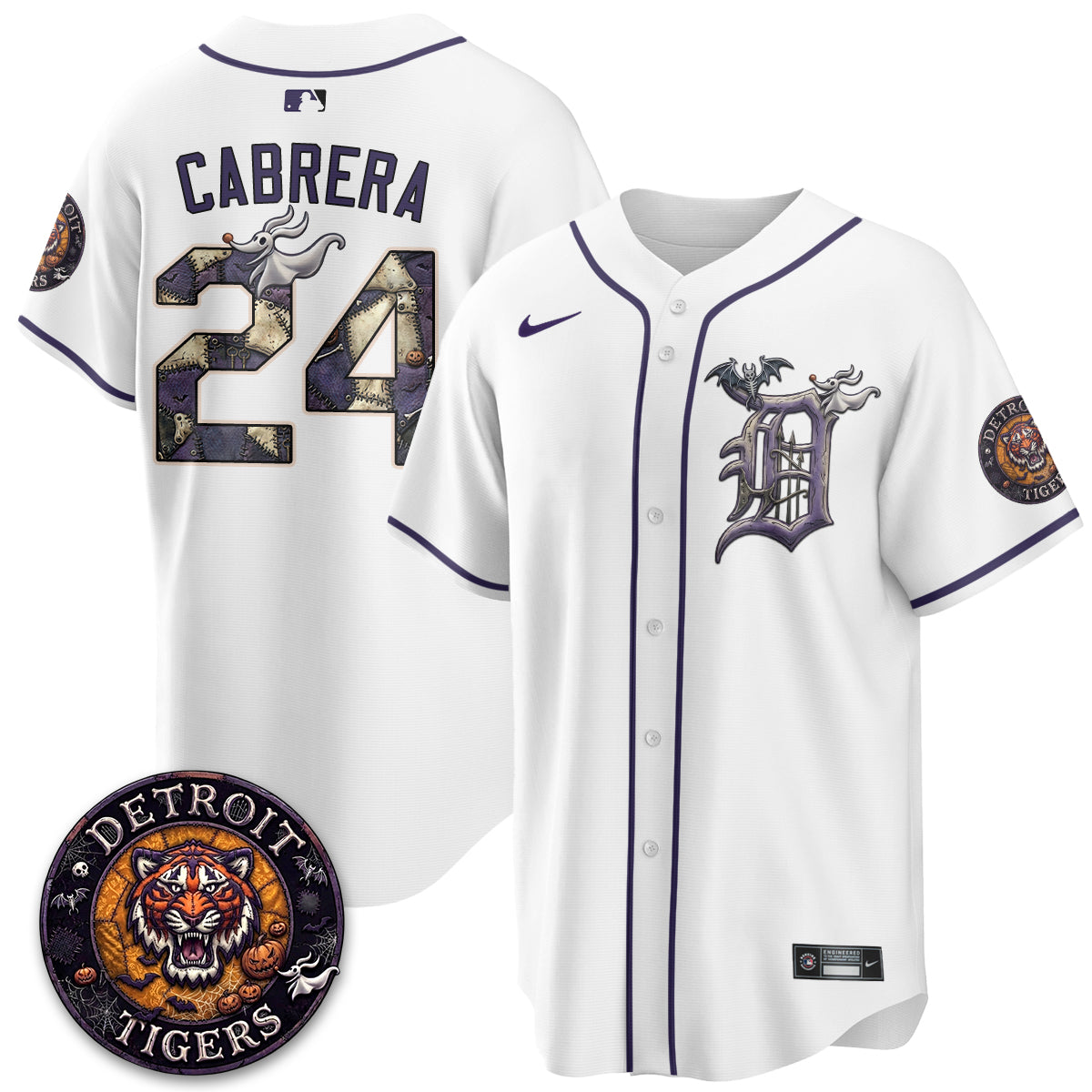 Detroit Tigers Nightmare Edition Vapor Limited Jersey - Stitched