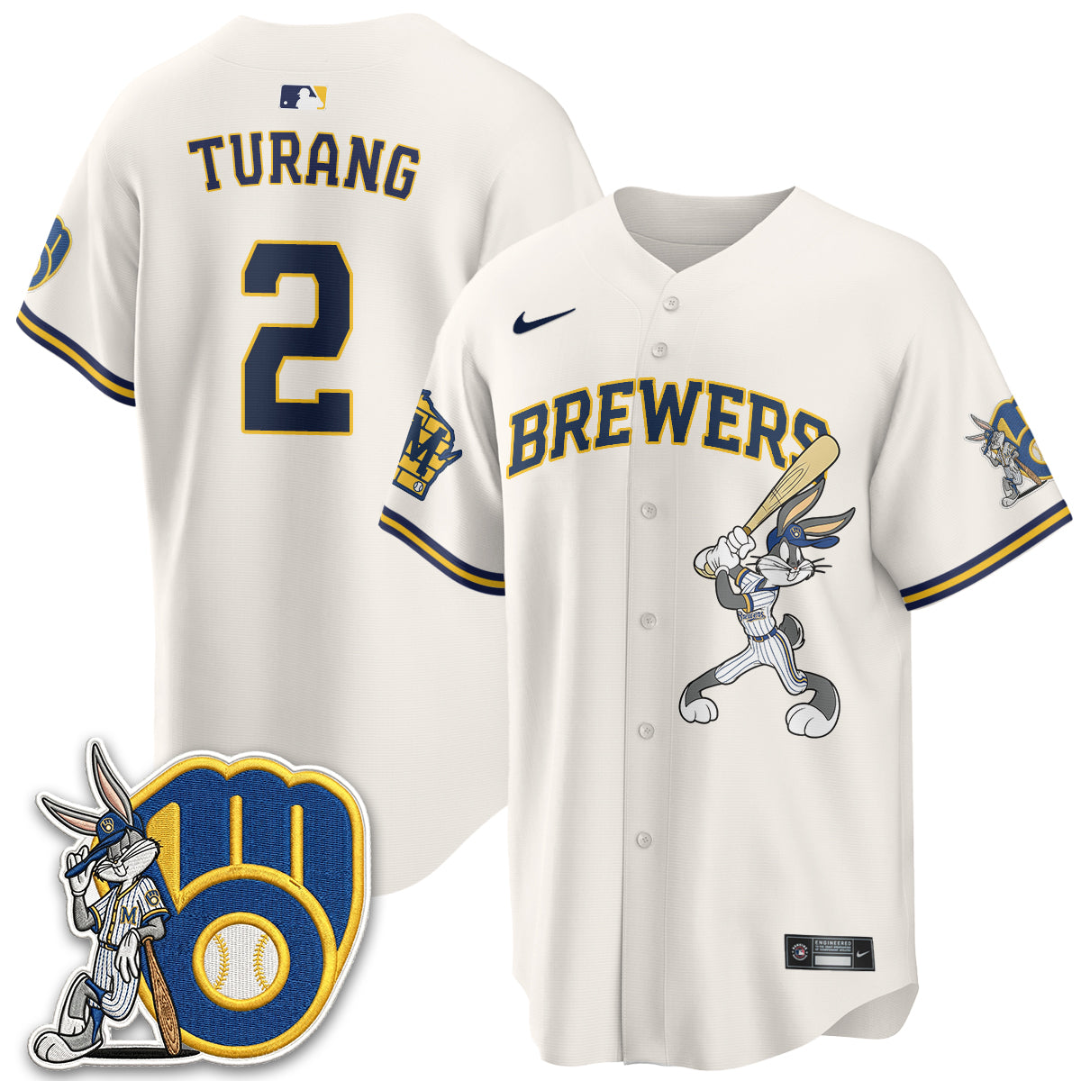 Milwaukee Brewers Bunny Edition Vapor Jersey - Stitched N1