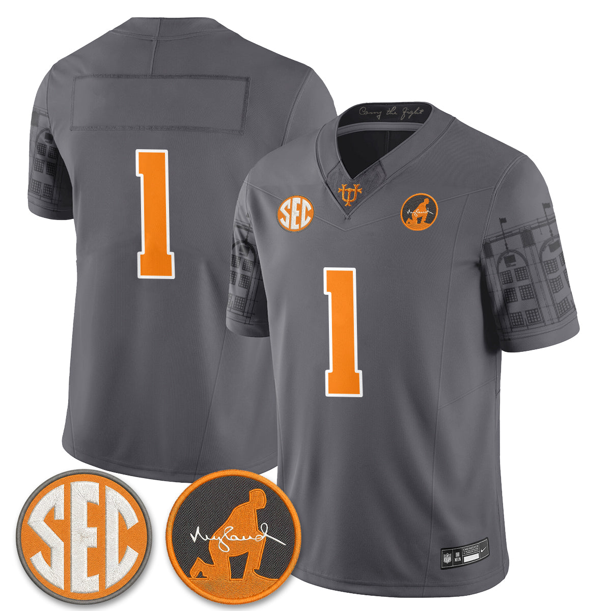 Tennessee Volunteers Built from Legacy Jersey - Stitched