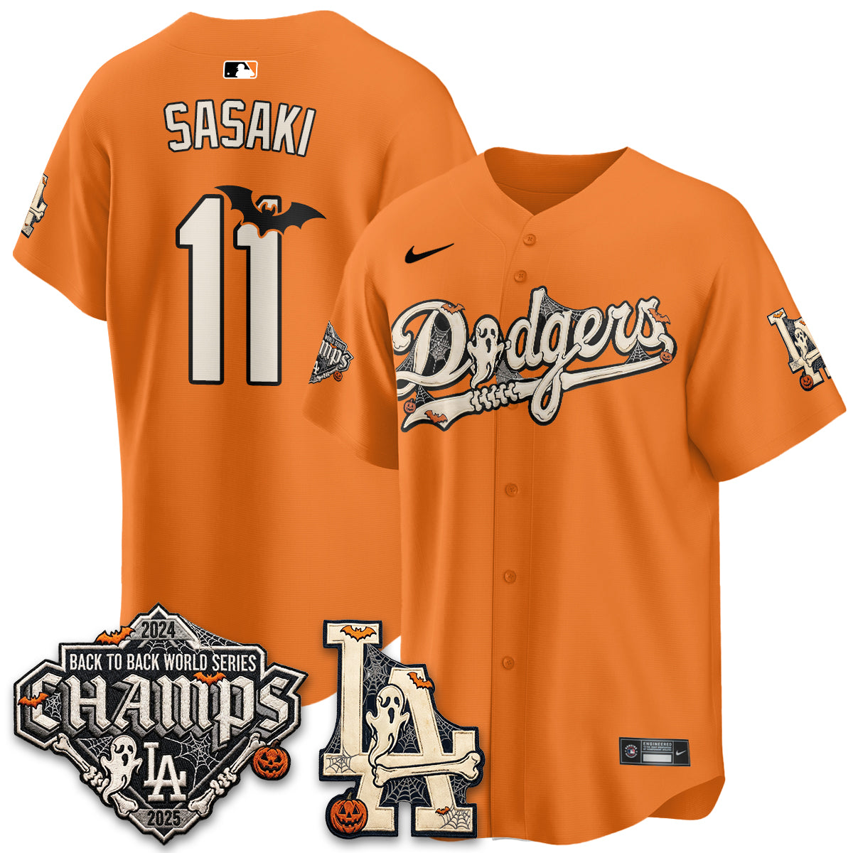 Los Angeles Dodgers Halloween 2026 Vapor Jersey - Stitched
