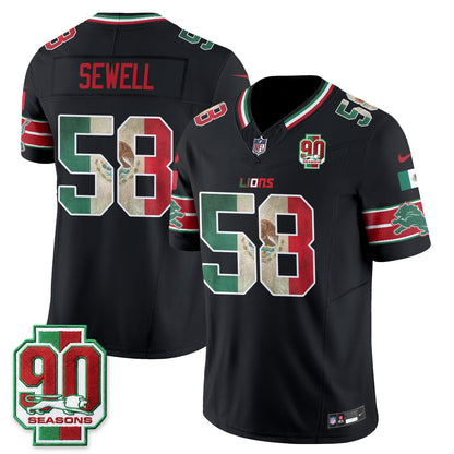 Detroit Lions Mexico Edition Vapor Jersey - Stitched