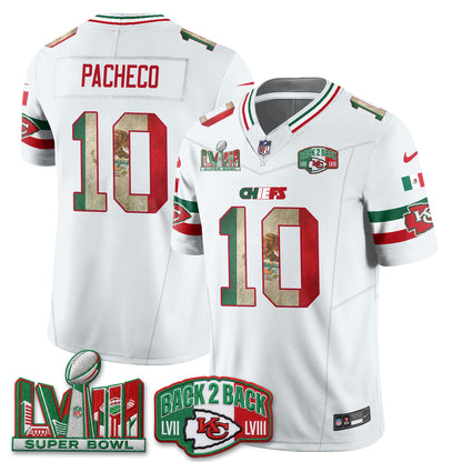 Kansas City Chiefs Mexico Edition Vapor Jersey - Stitched