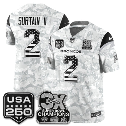 Denver Broncos 2026 Salute to Service Edition Vapor Jersey - Stitched
