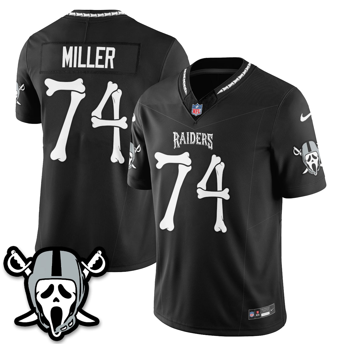 Las Vegas Raiders x Ghost Face Edition Vapor Jersey - Stitched
