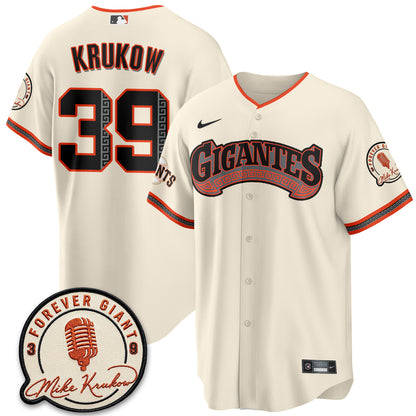 San Francisco Giants Mike Krukow Vapor Jersey - Stitched