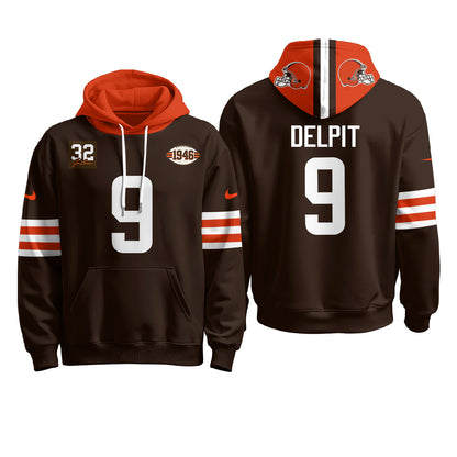 CLE 1946 Anniversary Patch Fleece Hoodie - Printed