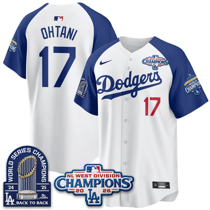 Los Angeles Dodgers 2026 NL West Champs Vapor Jersey- Stitched