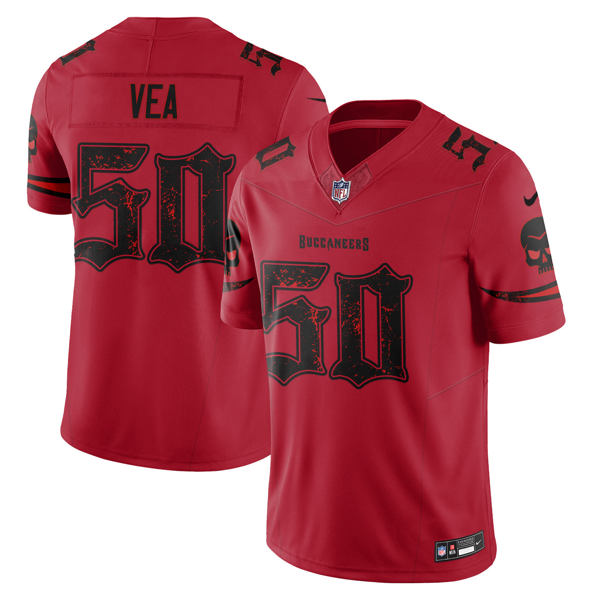 Tampa Bay Buccaneers Skull Edition Vapor Jersey - Stitched