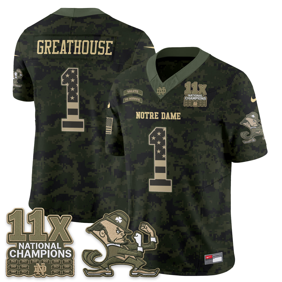 ND 2026 Salute to Service Vapor Jersey - Stitched