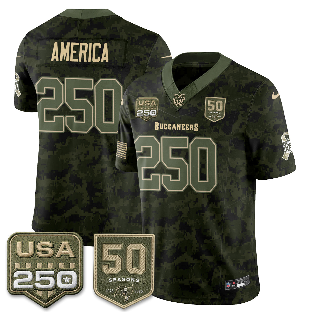 Tampa Bay Buccaneers 2026 Salute to Service Edition Vapor Jersey - Stitched
