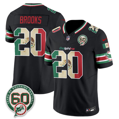 Miami Dolphins Mexico Edition Vapor Jersey - Stitched