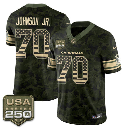 Arizona Cardinals 2026 Salute to Service Vapor Jersey - Stitched