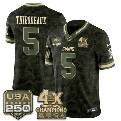 New York Giants 2026 Salute To Service Vapor Jersey - Stitched