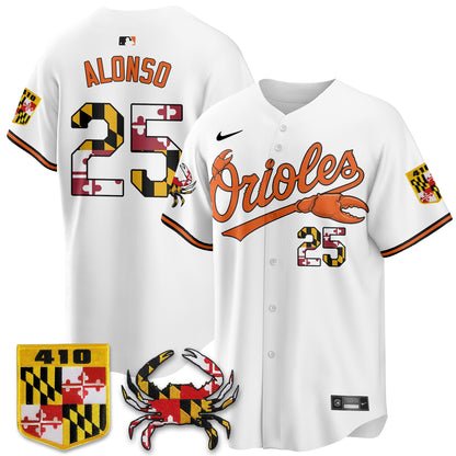 Baltimore Orioles Crab x Maryland Vapor Limited Jersey - Stitched