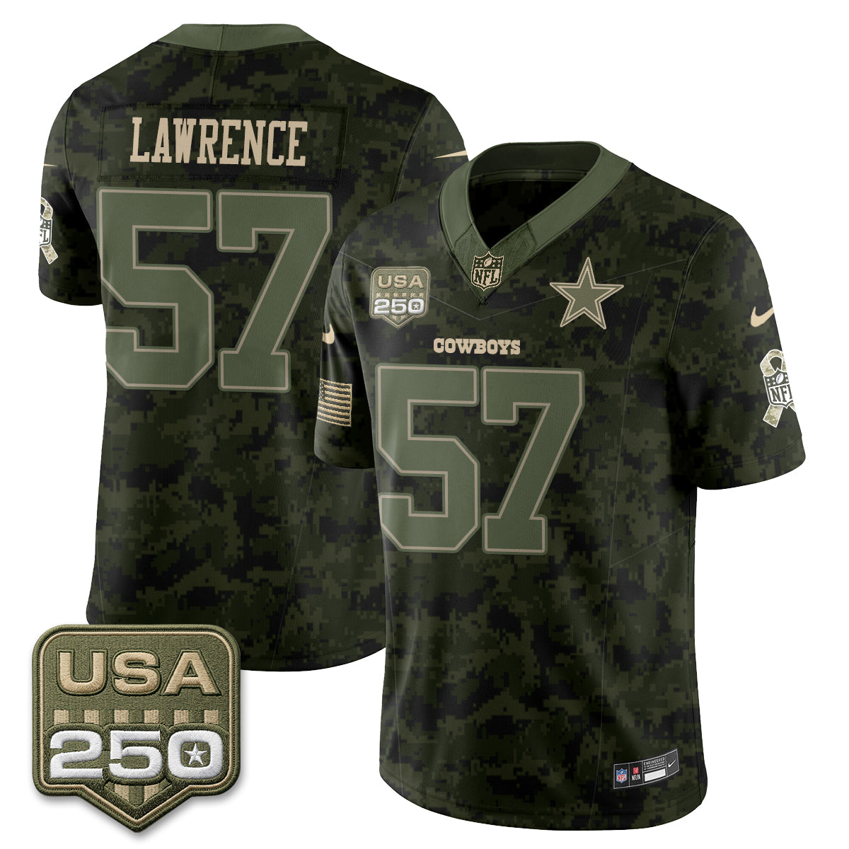 DAL 2026 Salute to Service Edition Vapor Jersey - Stitched