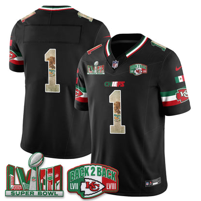 Kansas City Chiefs Mexico Edition Vapor Jersey - Stitched