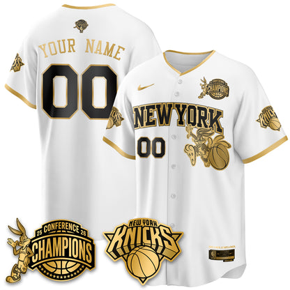 New York Knicks 2026 NBA Finals x Bunny Vapor Custom Jersey V2- Stitched