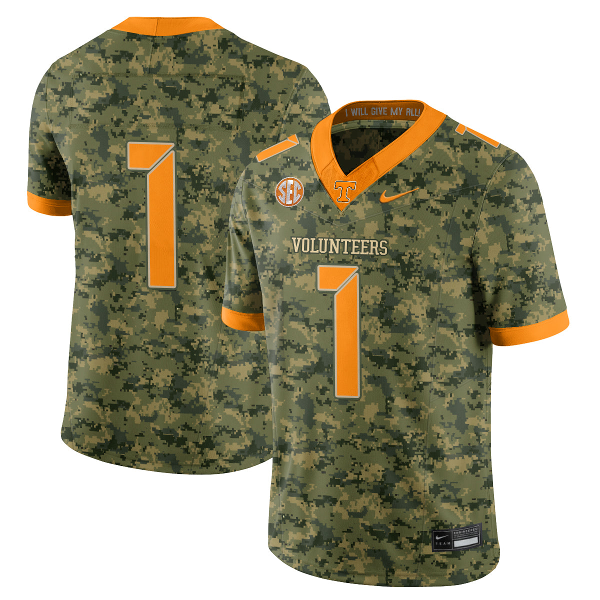 TENN 2026 Camouflage Edition Vapor Jersey - Stitched