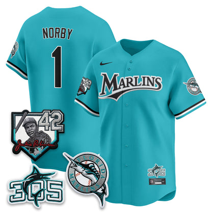 MIA 2026 Throwback Jackie Robinson New Era Vapor Limited Jersey - All Stitched