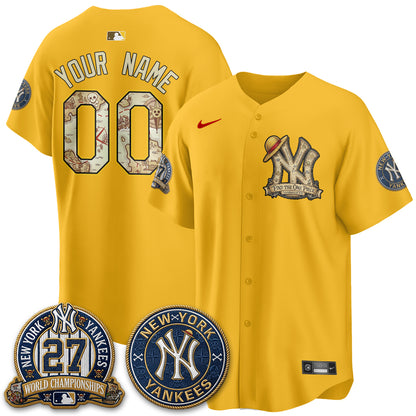New York Yankees x OP Japanese Cartoon Limited Custom Jersey -  Stitched