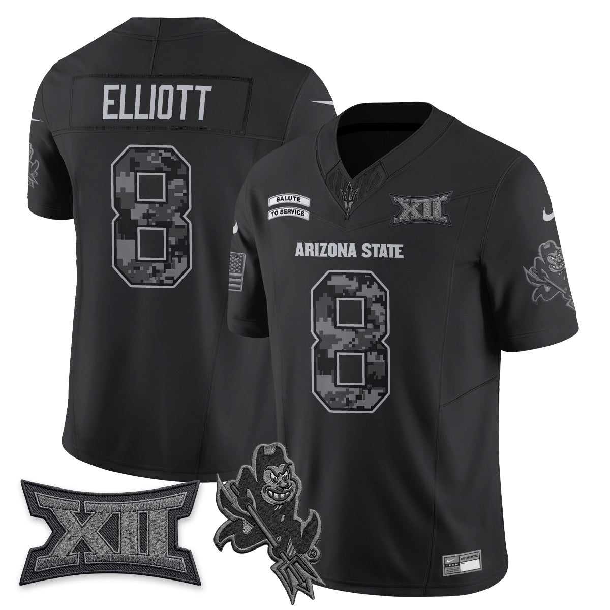 Arizona State Sun Devils 2026 Salute to Service Vapor Jersey - Stitched