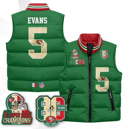 SF Mexico Style Puffer Vest - Printed
