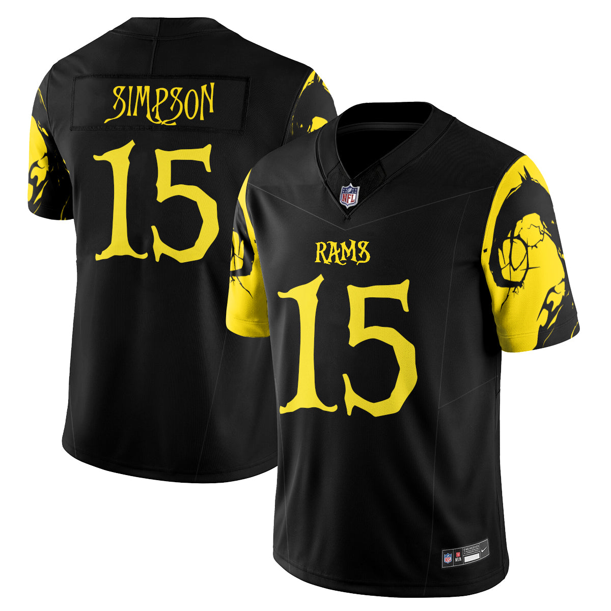 Los Angeles Rams x Nightmare Edition Vapor Jersey - Stitched