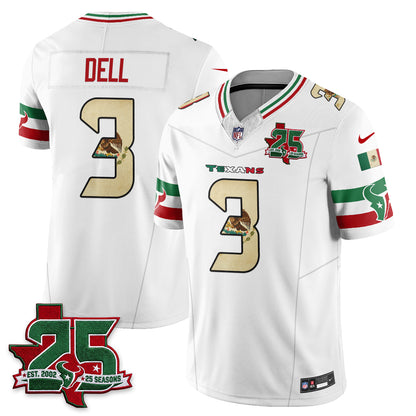 Houston Texans 25 Seasons Mexico Style Vapor Jersey - Stitched