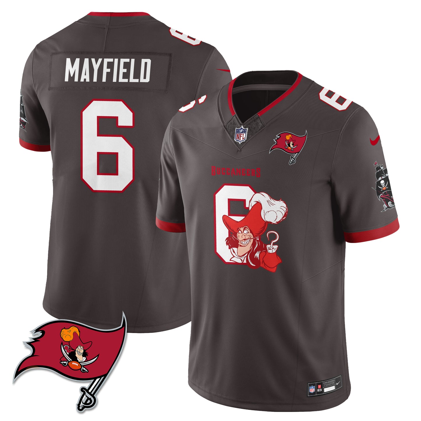 Tampa Bay Buccaneers x Red Coat Captain Edition Vapor Jersey - Stitched