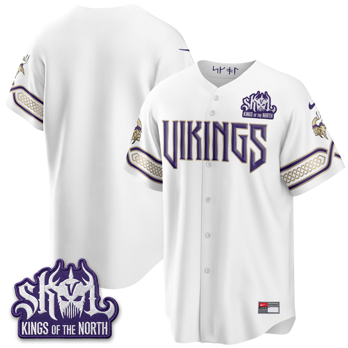 Minnesota Vikings 2026 Rivalries Edition Baseball Vapor Jersey - Stitched