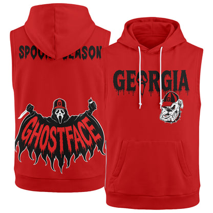 GB x The Ghost Mask Edition Sleeveless Hoodie Tank Top - Printed