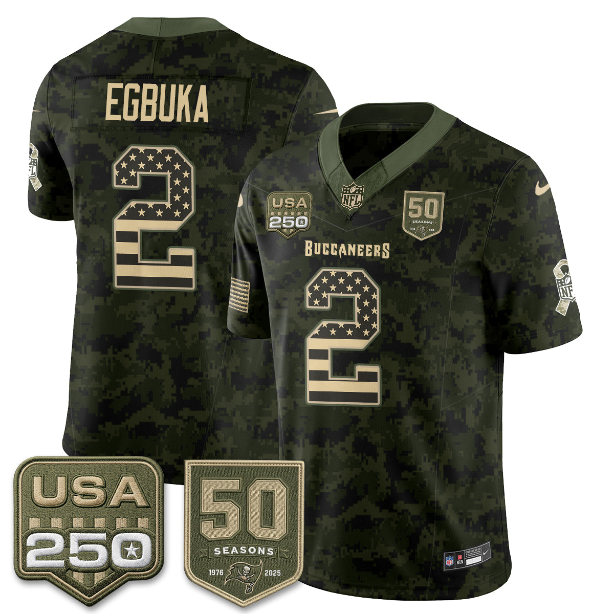 Tampa Bay Buccaneers 2026 Salute to Service Edition Vapor Jersey - Stitched