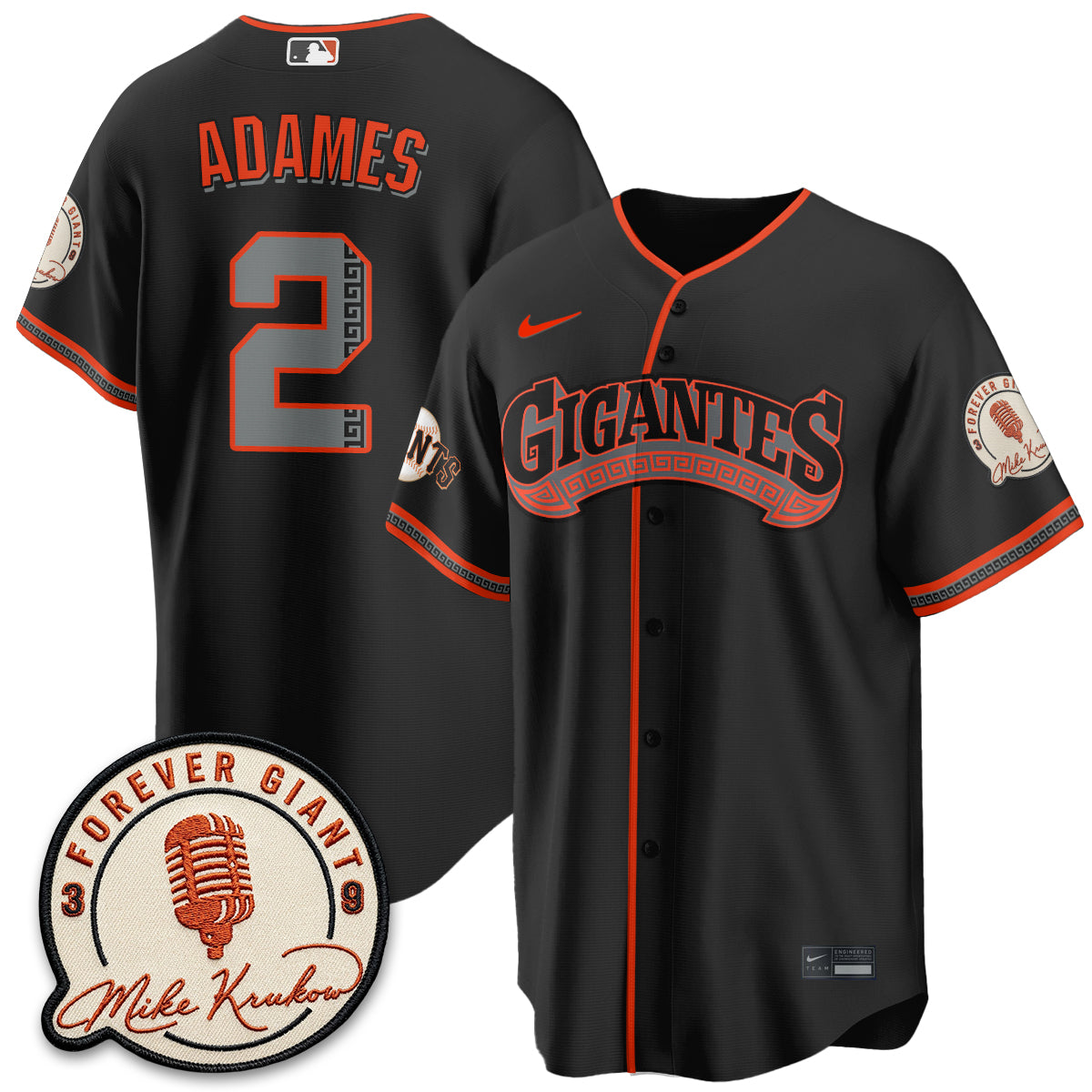 San Francisco Giants Mike Krukow Vapor Jersey - Stitched