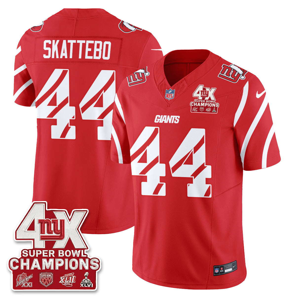 New York Giants  Xmas Edition Vapor Jersey - Stitched