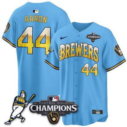 Milwaukee Brewers 2026 NL Division Champs Vapor Jersey V2- Stitched