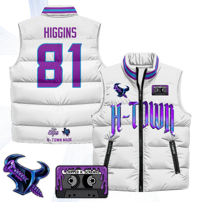 HOU "Screwcity" Puffer Vest - Printed
