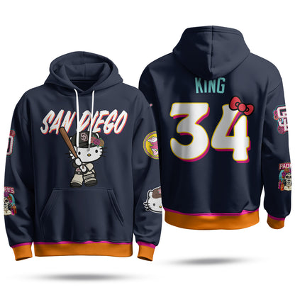 San Diego Padres x Meow KT Hoodie - Stitched