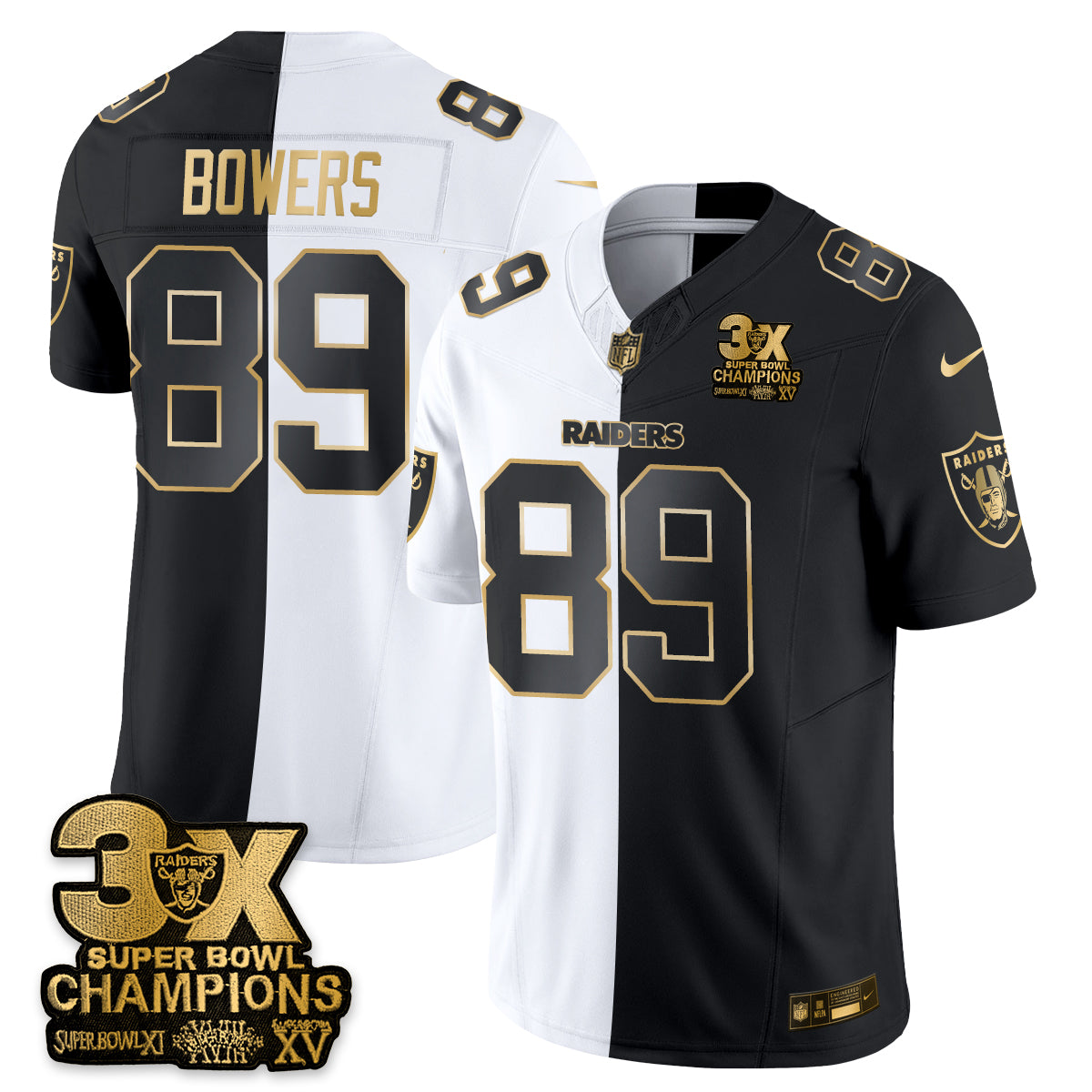 Las Vegas Raiders Split Edition Vapor Jersey - Stitched
