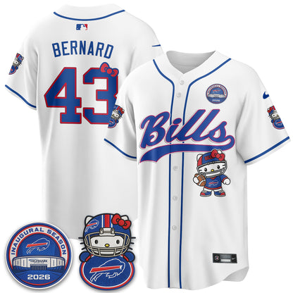 Buffalo Bills x Meow  Vapor Baseball Jersey - Stitched