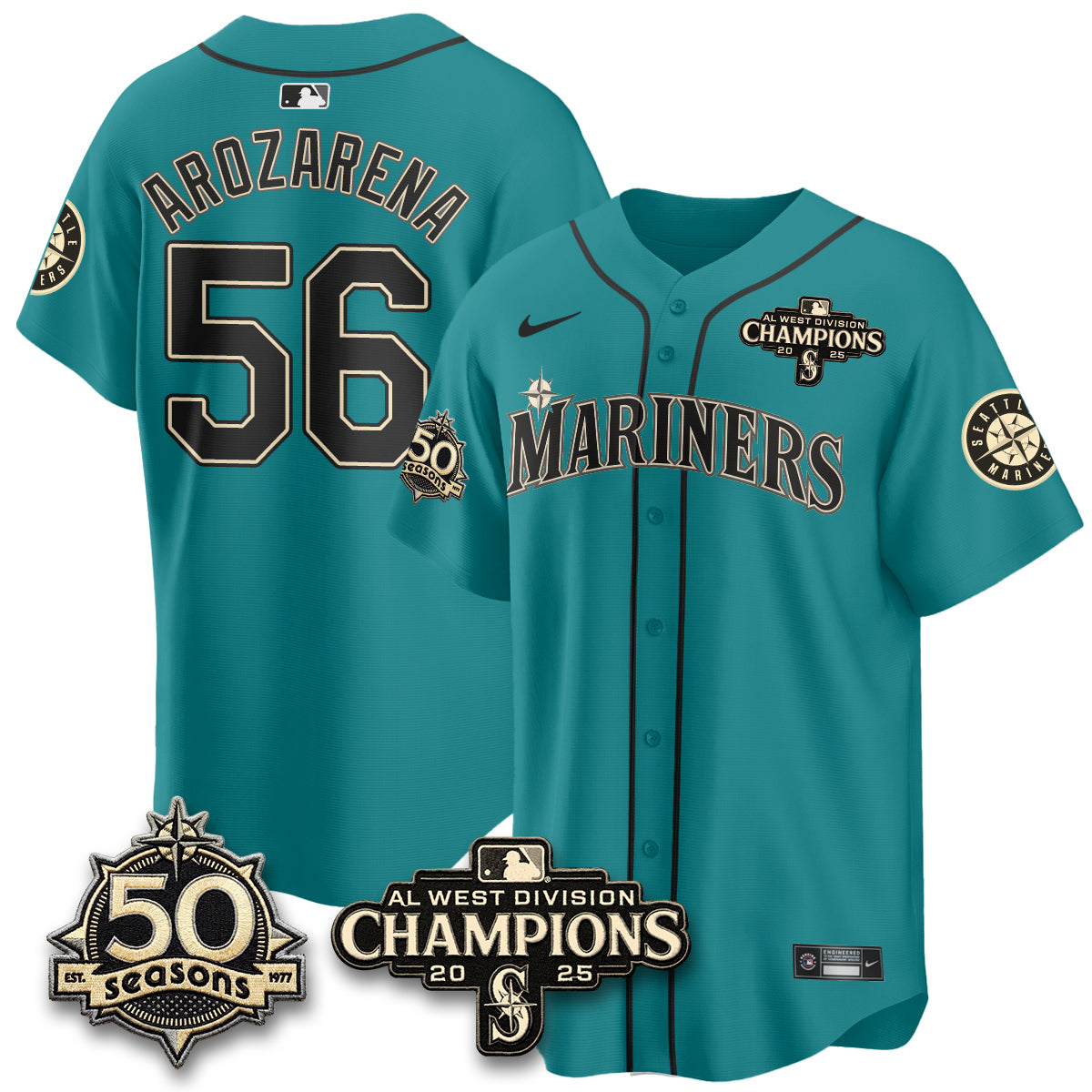 SEA Vapor Premier Limited Jersey - 50th Anniversary & AL West Division Champions - Steelheads Community Funds - All Stitched