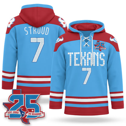 Houston Texans 2026 Rivalries Fleece-Lined Hockey Hoodie - Stitched