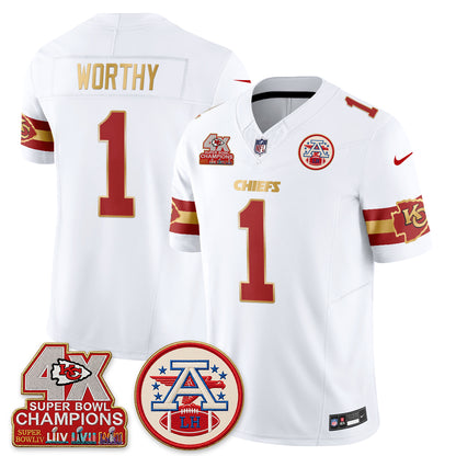 KC 4X Champs Gold Edition Vapor Jersey - Stitched