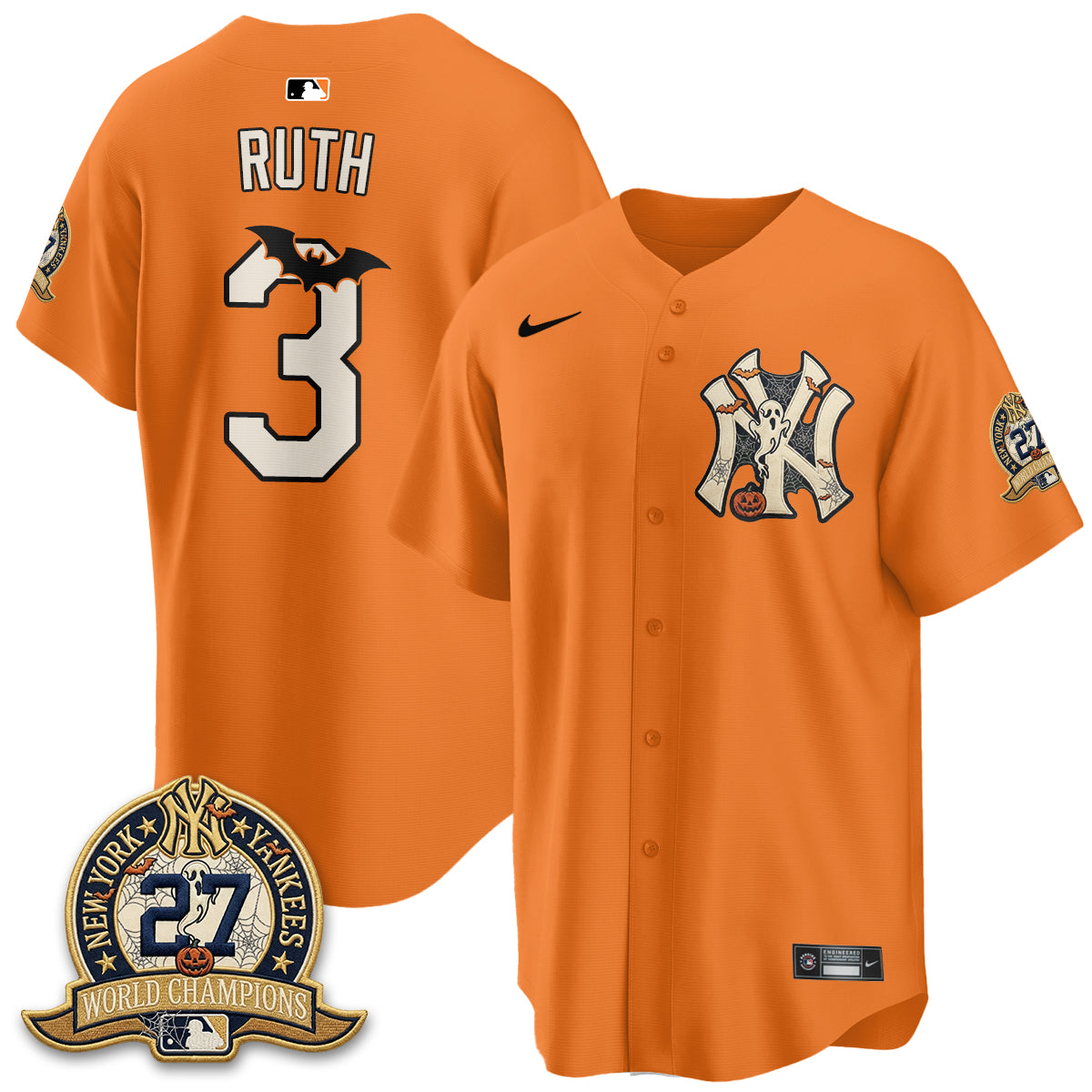 New York Yankees Halloween 2026 Vapor Limited Jersey - Stitched