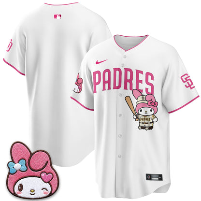 San Diego Padres x Pink Sanrio Friend Vapor Jersey - Stitched